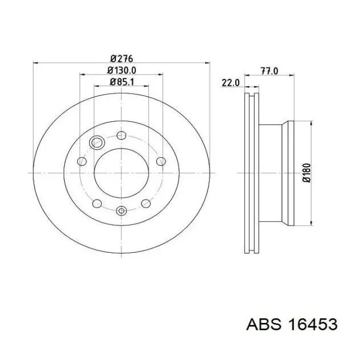 Frenos delanteros ABS 16453 precio, desde 45,32 EUR