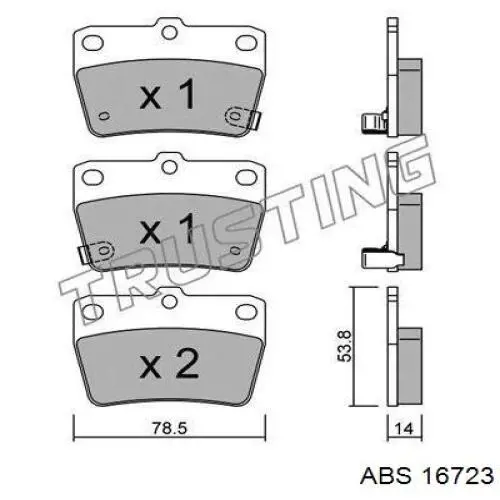 16723 ABS freno de disco delantero