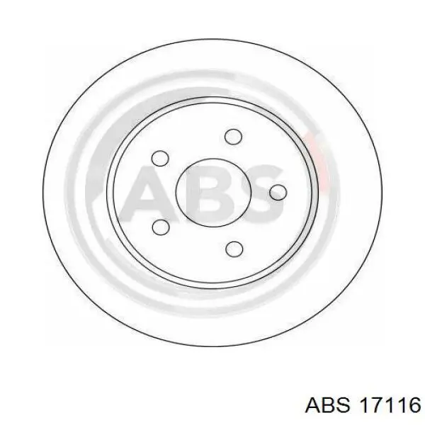 Disco de freno trasero ABS 17116 precio, desde 27,33 EUR