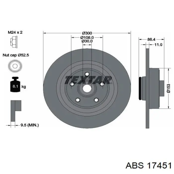 Disco de freno trasero Renault Espace 4 JK0