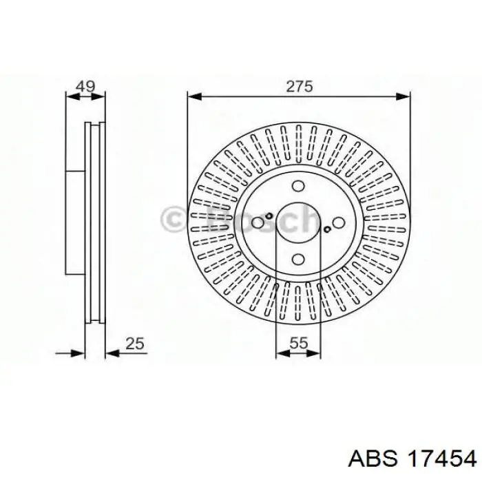 Frenos delanteros ABS 17454 precio, desde 53,94 EUR