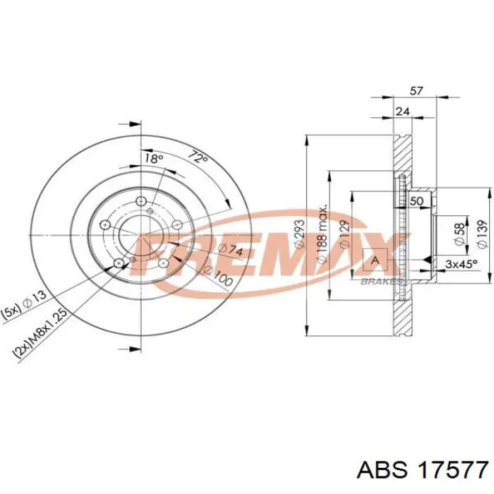 Freno de disco delantero Subaru Impreza 1 GC