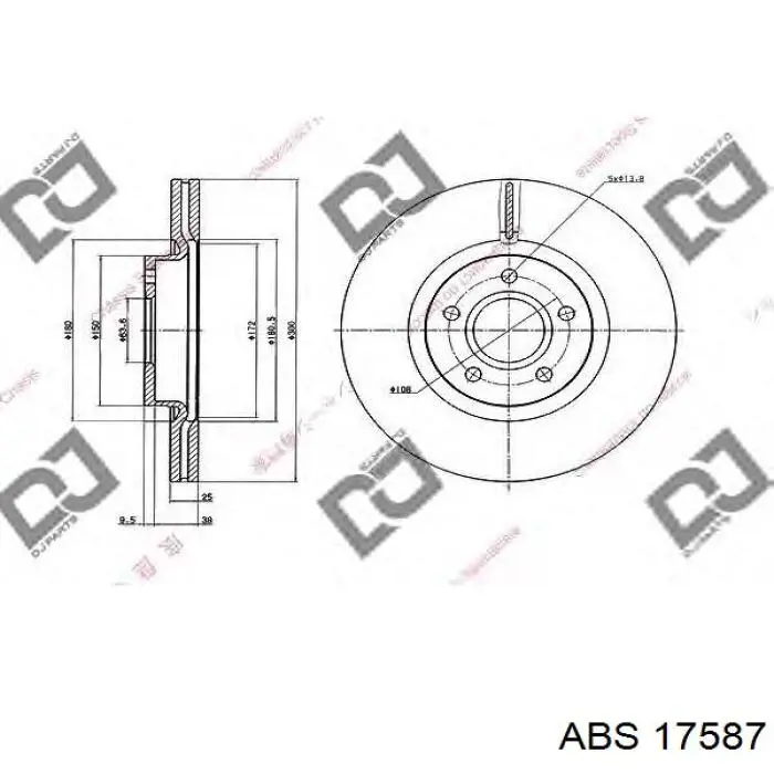 Freno de disco delantero Volvo V40 525, 526