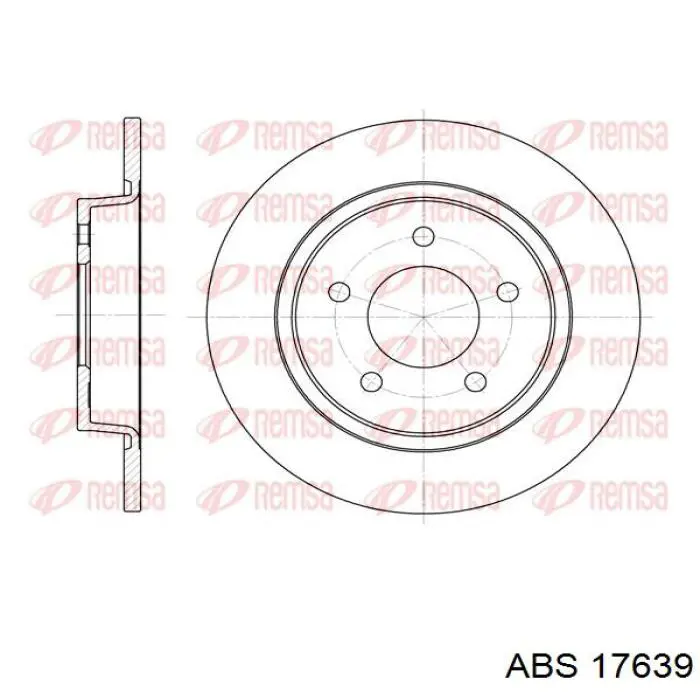 17639 ABS disco de freno trasero