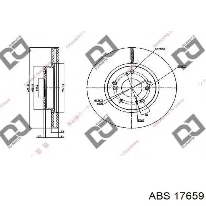 Comprar 17659 ABS Freno de disco delantero