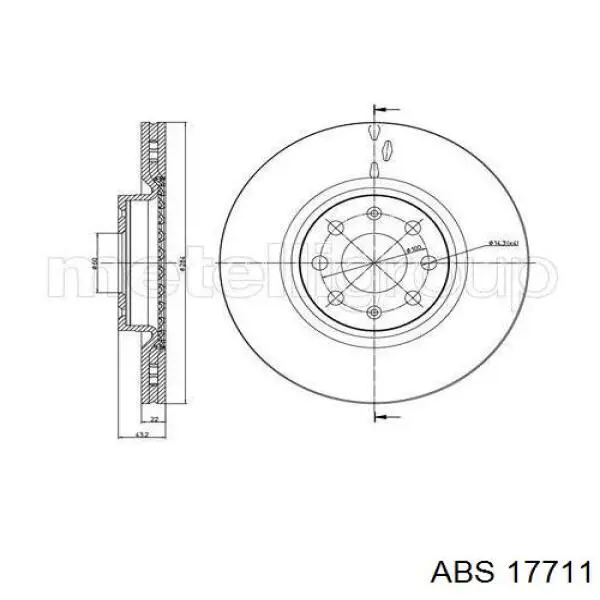Comprar 17711 ABS Freno de disco delantero