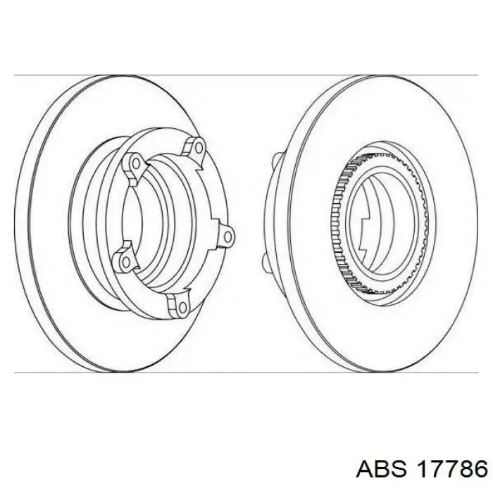 Disco de freno trasero ABS 17786 precio, desde 52,73 EUR