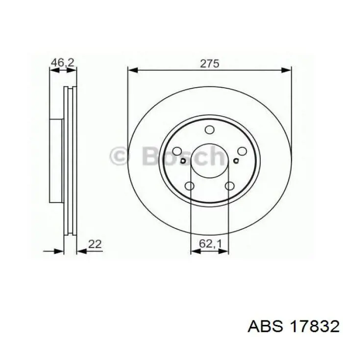 Disco de freno 17832 ABS