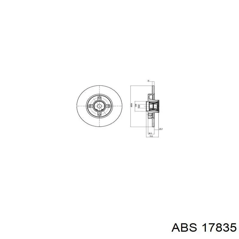 Disco de freno trasero ABS 17835 precio, desde 56,48 EUR