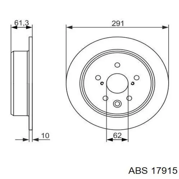 17915 ABS disco de freno trasero