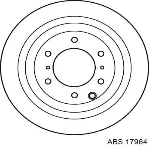 Disco de freno trasero 17964 ABS