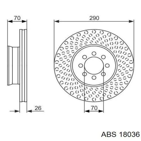 Frenos delanteros ABS 18036 precio, desde 56,28 EUR