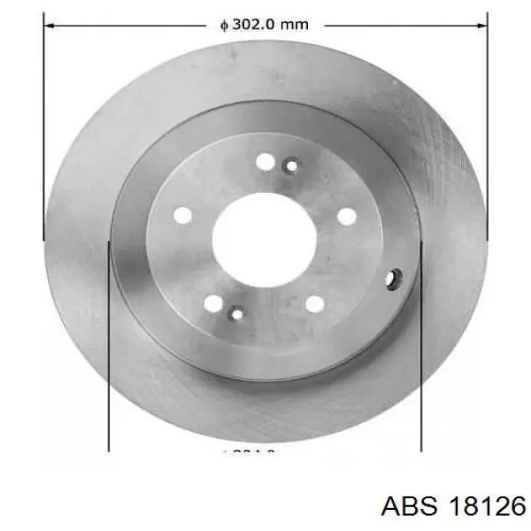 Disco de freno trasero 18126 ABS