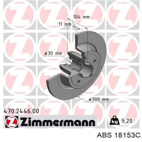 8200736267 Renault (RVI) Freno de disco trasero