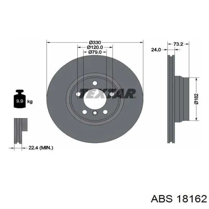 18162 ABS freno de disco delantero