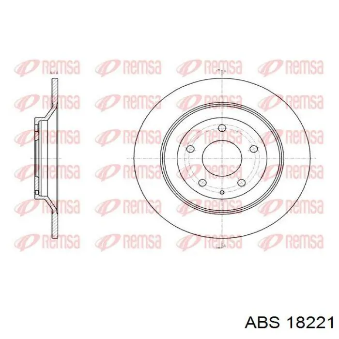 18221 ABS disco de freno trasero