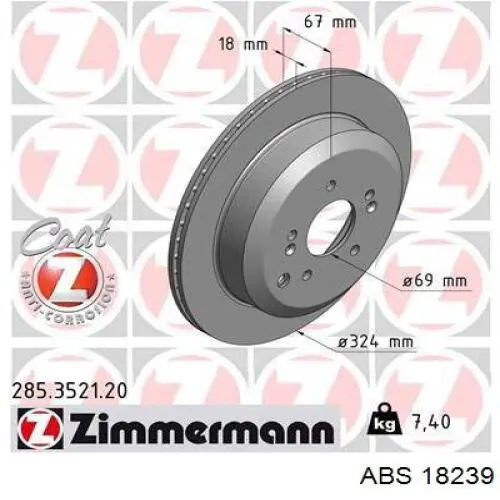 Comprar 584113J500 Hyundai/Kia Disco de freno trasero