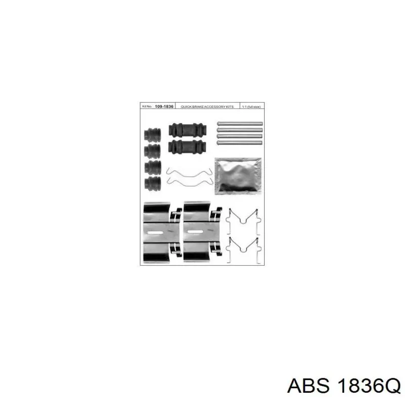 1836Q ABS juego de reparación, frenos traseros
