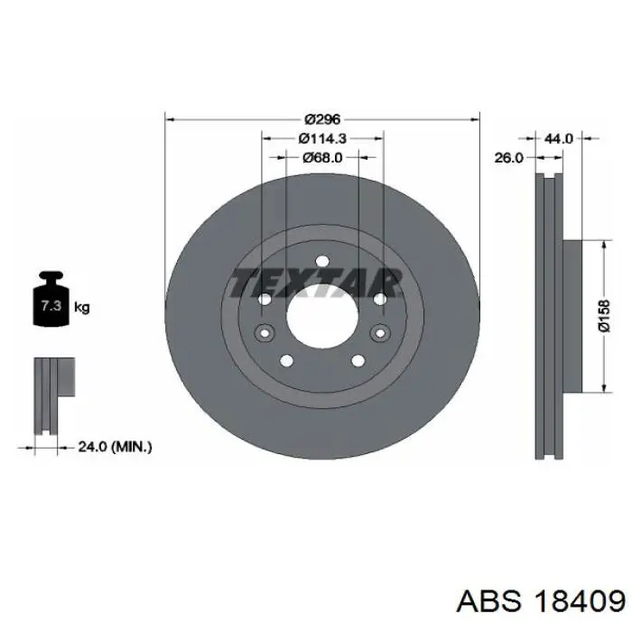 Frenos delanteros ABS 18409 precio, desde 39,13 EUR
