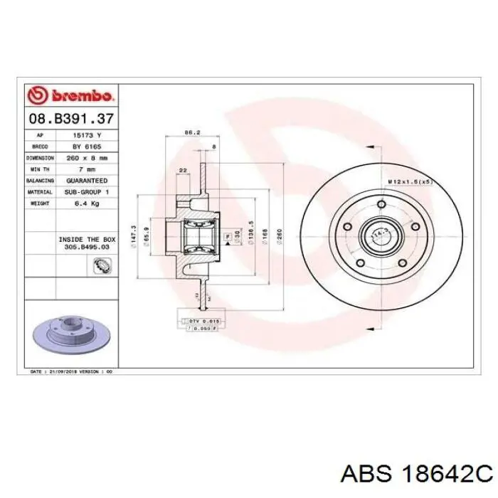 Disco de freno trasero LPR R1076PRCA precio, desde 91,63 EUR