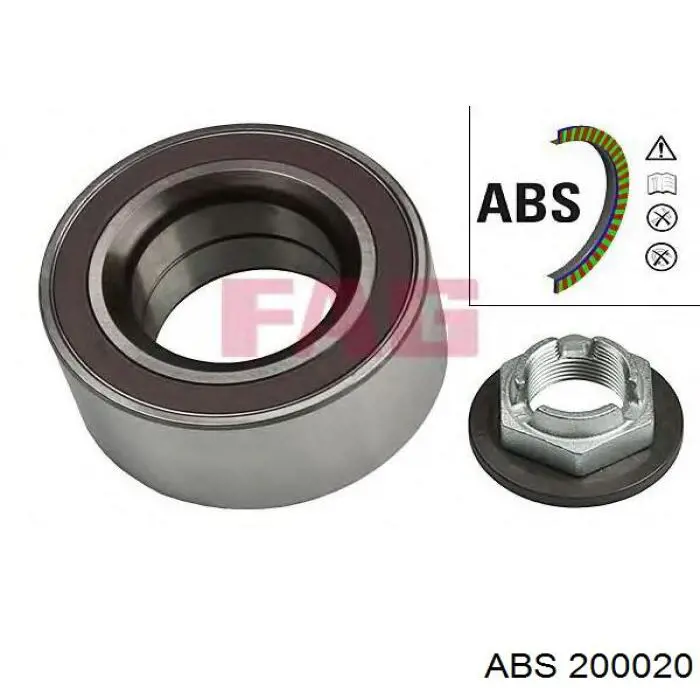 Cojinete de rueda delantero 200020 ABS
