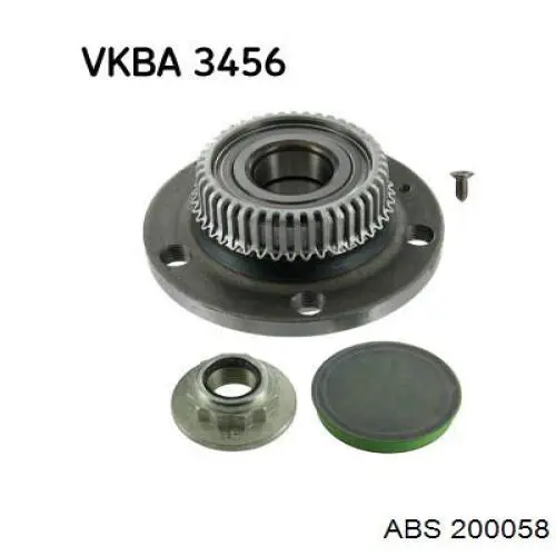 Cubo de rueda trasero 200058 ABS