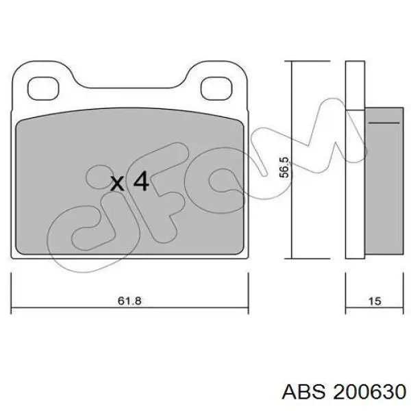 200630 ABS cojinete de rueda trasero