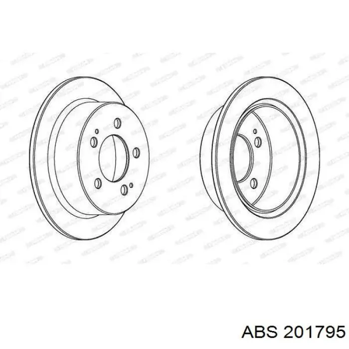 201795 ABS cojinete de rueda trasero