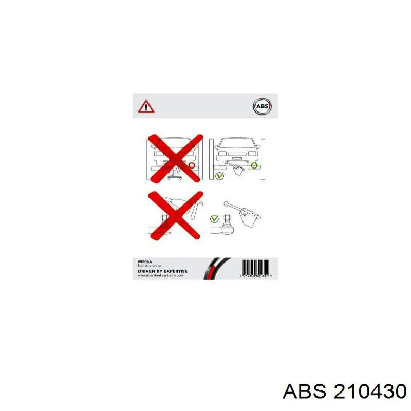 210430 ABS barra oscilante, suspensión de ruedas delantera, inferior derecha