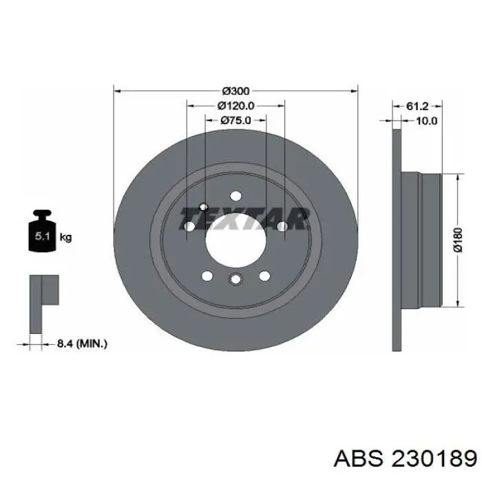 230189 ABS rótula barra de acoplamiento exterior