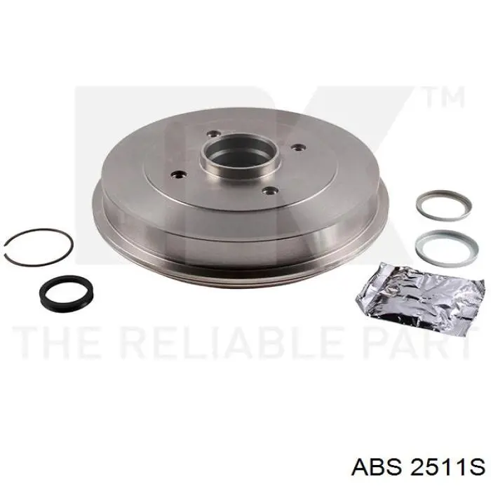 Tambor de freno trasero 2511S ABS