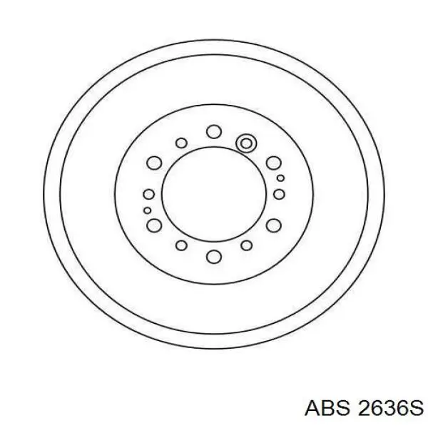 2636-S ABS freno de tambor trasero