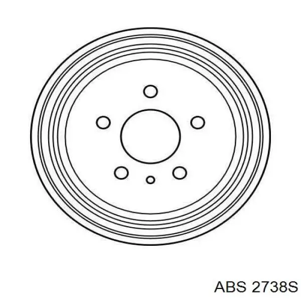 2738-S ABS freno de tambor trasero