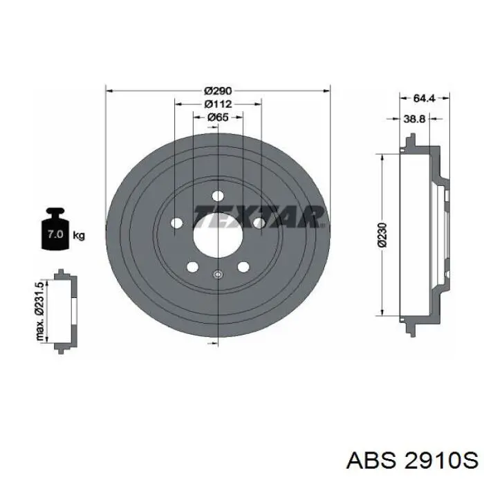 Tambor de freno trasero Volkswagen Jetta 4 (162)