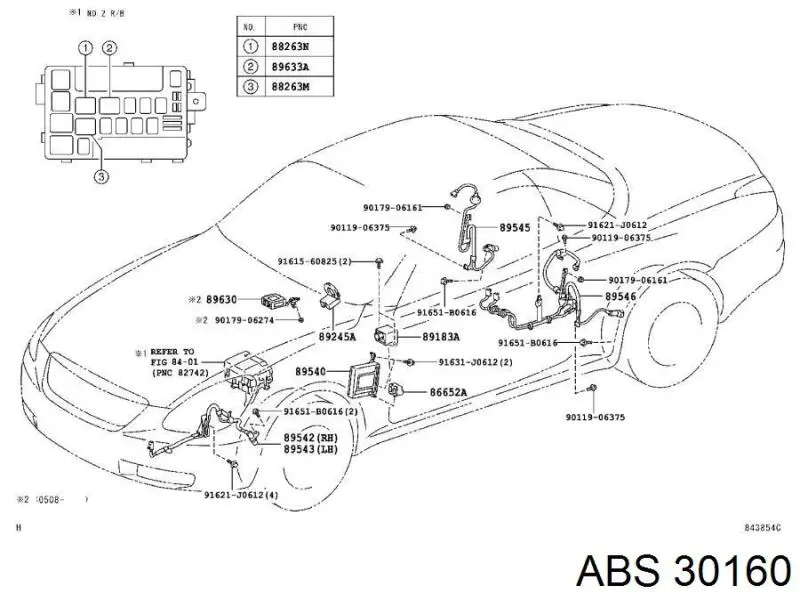 30160 ABS sensor abs trasero derecho