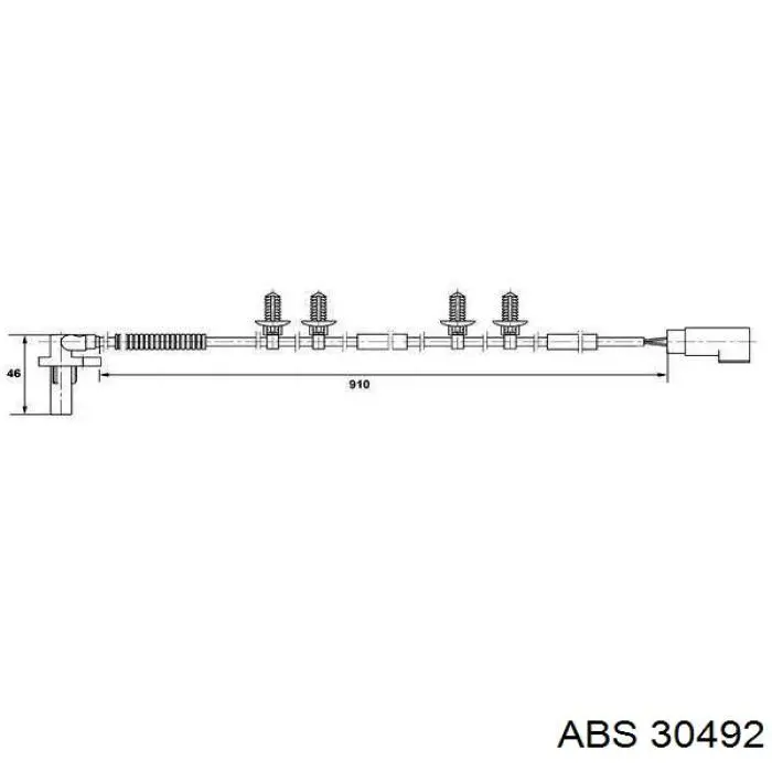 30492 ABS sensor abs trasero izquierdo