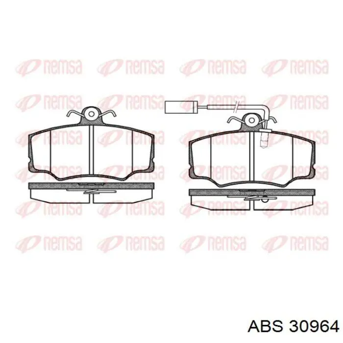 30964 ABS sensor abs delantero derecho