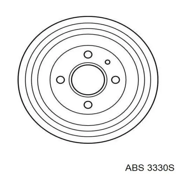 3330-S ABS freno de tambor trasero