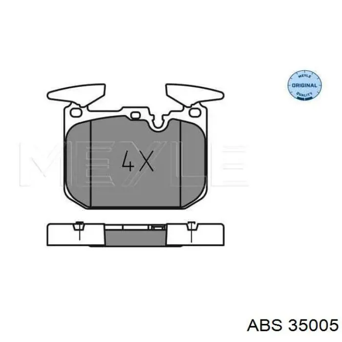 35005 ABS pastillas de freno delanteras