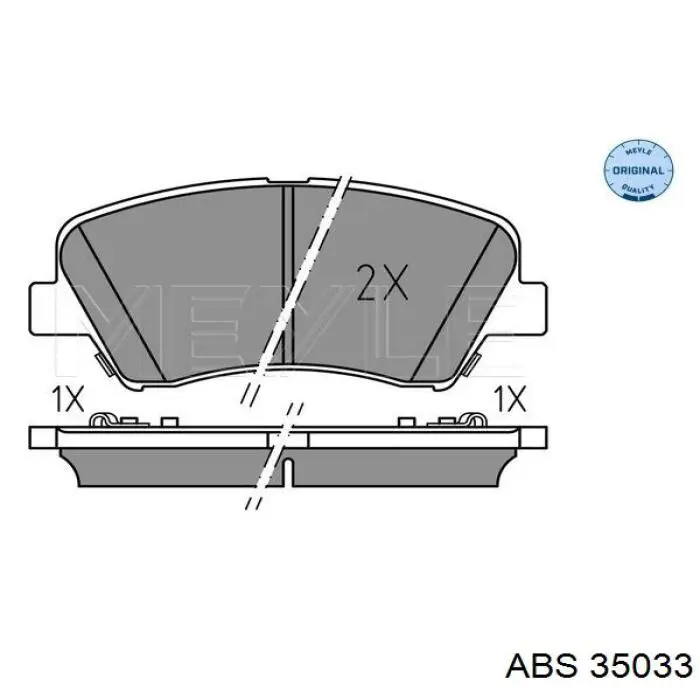 35033 ABS pastillas de freno delanteras