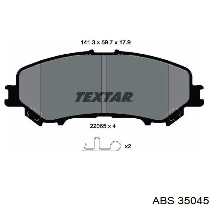 35045 ABS pastillas de freno delanteras