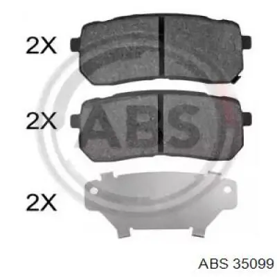 35099 ABS pastillas de freno traseras