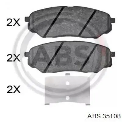 35108 ABS pastillas de freno delanteras