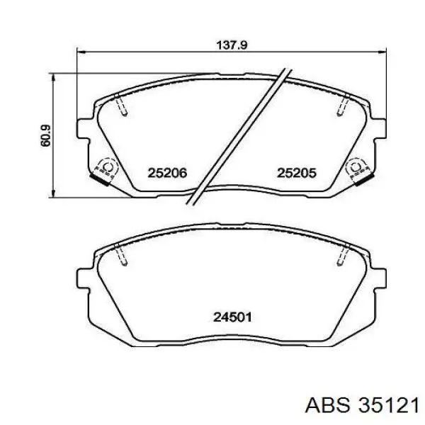 Pastillas de freno delanteras Hyundai/Kia 58101D3A00