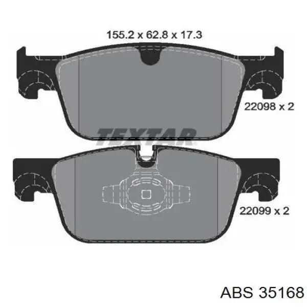 35168 ABS pastillas de freno delanteras