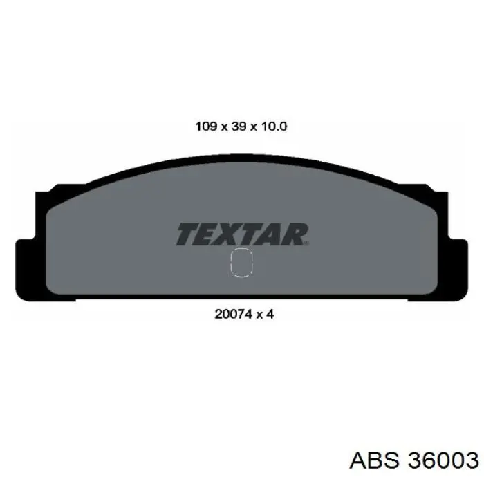 36003 ABS pastillas de freno traseras