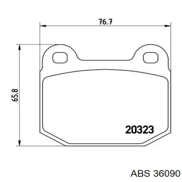 36090 ABS pastillas de freno delanteras