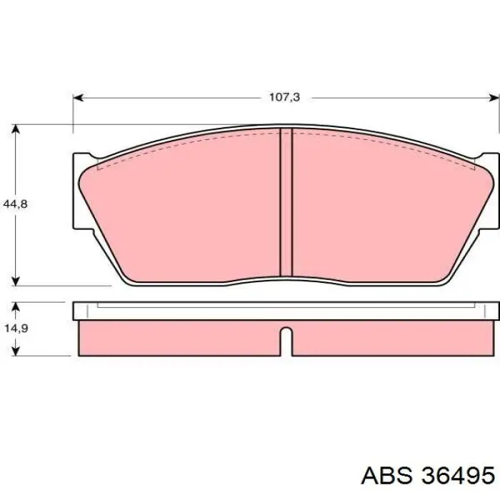 36495 ABS pastillas de freno delanteras