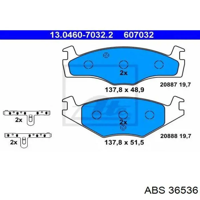 Pastillas de freno 36536 ABS