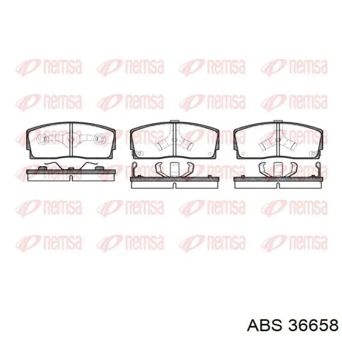 36658 ABS pastillas de freno delanteras